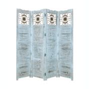 Screen Gems Home Decorative Nantucket Room Divider - Blue - 4 Panel
