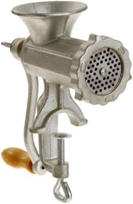 CucinaPro Meat Grinder with Tabletop Clamp & 2 Cutting Disks, Cast Iron Heavy Duty Sausage Maker and Meat Mincer