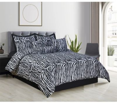 Details about   Geometric Quilted Coverlet & Pillow Shams Set Circle Zebra Stripes Print 