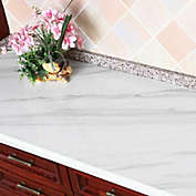 Kitcheniva Wallpaper Self Adhesive White Marble Granite 24"x3.28ft