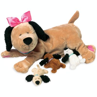 Manhattan Toy Nursing Nana Nurturing Dog Stuffed Animal with Plush Puppies