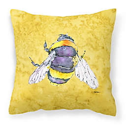 Caroline's Treasures Bee on Yellow Fabric Decorative Pillow 18 x 18