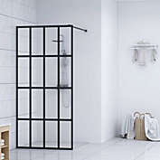 Home Life Boutique Walk-in Shower Screen Tempered Glass 55.1"x76.8"