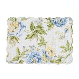 C&F Home Hallie Cotton Reversible Machine Washable Placemat Set 6