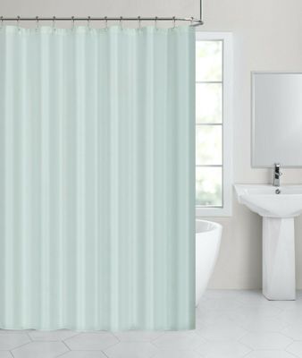Details about    Plain Shower Curtain With Free Hooks New Waterproof Fabric Bathroom Curtain 