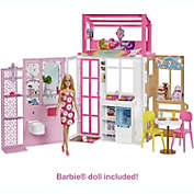 Barbie Dollhouse with Doll, 2 Levels & 4 Play Areas, Fully Furnished
