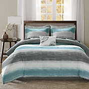 Saben Complete Comforter and Cotton Sheet Set Aqua Full