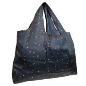 Wrapables Eco-Friendly Large Nylon Reusable Shopping Bag, Moon & Stars