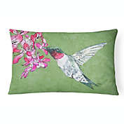 Caroline&#39;s Treasures Hummingbird Canvas Fabric Decorative Pillow 12 x 16