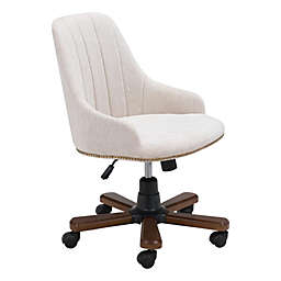 Zuo Modern. Gables Office Chair Off White.