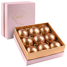 24K Rose Gold Bath Bombs Gift Set, 9 Scented Bubble Bombs
