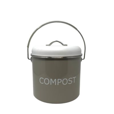 Discount Trend Eco- Friendly Composter Bin, Recycle Composter Bin, Kitchen Composter Bin, with Odor Control, 1 Gallon - Gray