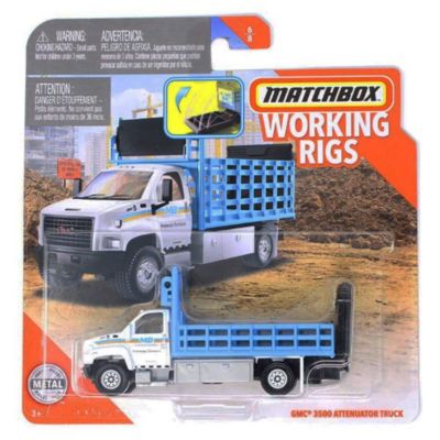 Matchbox Working Rigs GMC 3500 Attenuator Truck (Colors Vary)