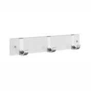 Smedbo Hook Rack Brushed Aluminium/White MDF BX1075