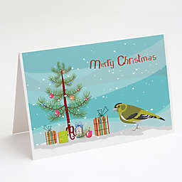 Caroline's Treasures Siskin Merry Christmas Greeting Cards and Envelopes Pack of 8 7 x 5