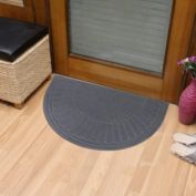 Eview Rubber Doormat Indoor Outdoor Half Round, Grey
