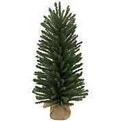Northlight 18" Traditional Scottsdale Mini Pine Artificial Christmas Tree with Burlap, Unlit