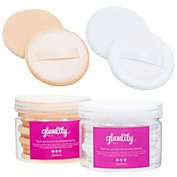 Glamlily 24 Pack Round Makeup Puffs for Powder, Blush, Bronzer, Highlight (2.7 In, Beige and White)