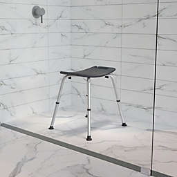 Emma + Oliver Tool-Free 300 Lb. Capacity, Adjustable Gray Bath & Shower Chair w/ Non-slip Feet
