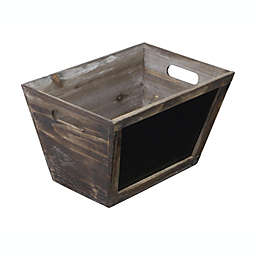 Cheungs Home Decorative Accent Since Large Wooden Storage Bin With Chalkboard Front