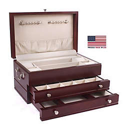 First Lady Jewel Chest, Solid American Cherry Hardwood with Rich Mahogany Finish