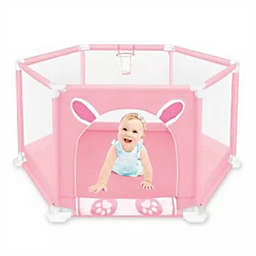 Stock Preferred Extra Baby Playpen with 50 Ocean Balls & Gate in Pink