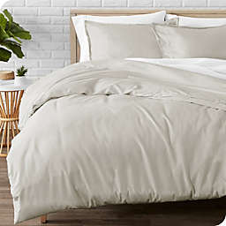 Bare Home Flannel Duvet Cover and Sham Set - 100% Cotton, Velvety Soft Heavyweight, Double Brushed Flannel (Twin/Twin XL, Cream)