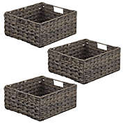 mDesign Woven Ombre Pantry Bin Basket, 3 Pack
