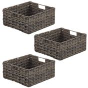 mDesign Woven Ombre Pantry Bin Basket, 3 Pack
