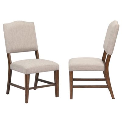 Besthom Simply Brook Brown Upholstered Side Chair (Set of 2)