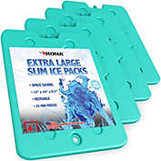 Kona Large Ice Packs for Coolers - Slim Space Saving Design - 25 Minute Freeze Time (4 Pack)
