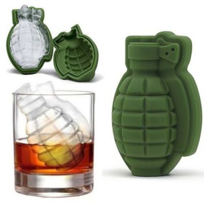 Kitcheniva Ice Cube Mold 3D Grenade Shape Maker Bar Party Silicone Trays Mold
