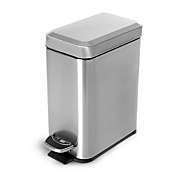 Home Zone Living 1.3 Gallon Stainless Steel Bathroom Trash Can