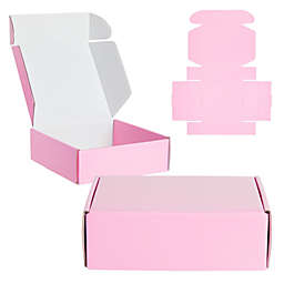 Stockroom Plus 25 Pack Pink Shipping Boxes for Small Business, Paper Mailer Gift Boxes (6 x 6 x 2 In)
