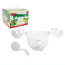 National Lampoon's Christmas Vacation Marty Moose Plastic Punch Bowl with Serving Ladle   Party Snack Catering Mixing Bowl For Home Kitchen Bar Set   Holiday Movie Gifts and Collectibles