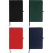 WallDeca Classic Lined Notebook Journal, Hard Cover, 240 Pages, Ruled 8.25 x 5" (4-Pack)