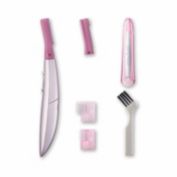 Panasonic Facial Hair Trimmer for Women ES2113PC, with Pivoting Head and Eyebrow Trimmer Attachments,  Battery-Operated