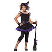 California Costumes Girl&#39;s Purple and Black Stardust Witch Halloween Costume - Large