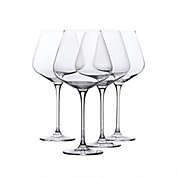 WHOLE HOUSEWARE   Wine Glasses Set of 4   Hand Blown Italian Style Crystal Clear Glass with Stem   Red Wine Glasses Lead-Free Premium glasses as gift sets (25 oz)