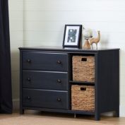 South Shore 3 Drawer Dresser with Baskets in  Blueberry