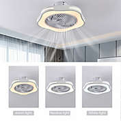 Stock Preferred Enclosed Ceiling Fan with Lights LED 20&#39;&#39; in White