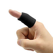 Unique Bargains 10pcs Black Cotton Stretch Sport Anti-dislocation Protector Finger Sleeve Support