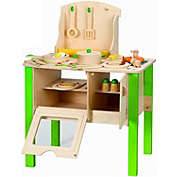 Kitcheniva My Creative Cookery Club Kids Wooden Kitchen Chef Playset for Ages 3 and Up