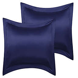 PiccoCasa Satin Pillowcase Silky Sateen Pillow Covers European(26\
