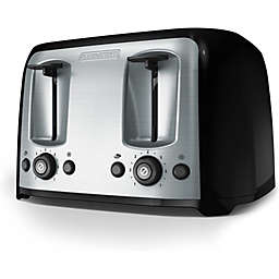Black + Decker - Extra Large 4 Slice Toaster, 1400 Watts, Black