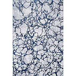 nuLOOM Ellery Abstract Marble Area Rug, Gray, 9'x12'