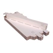 AOS Home Office Self Locing Stackable Mailer and Files Documents Storage Box - 3"x3"x31", Pack of 25