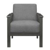 Lexicon OFX-547564-LC Textured Fabric Upholstered Living Room Accent Chair - Gray