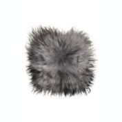 HomeRoots Decor Sheepskin Chair Pad 15X15 Metallic Silver