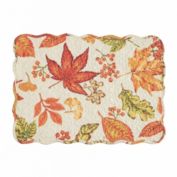 C&F Home Rylie Cotton Reversible Machine Washable Placemat Set 6